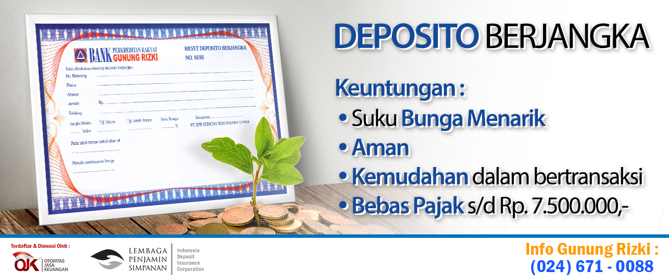 Deposito - BPR Terbaik di Jawa Tengah